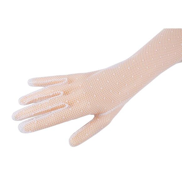MIU MIU Accessories - MIU MIU White Mesh Star Mid Arm Gloves-